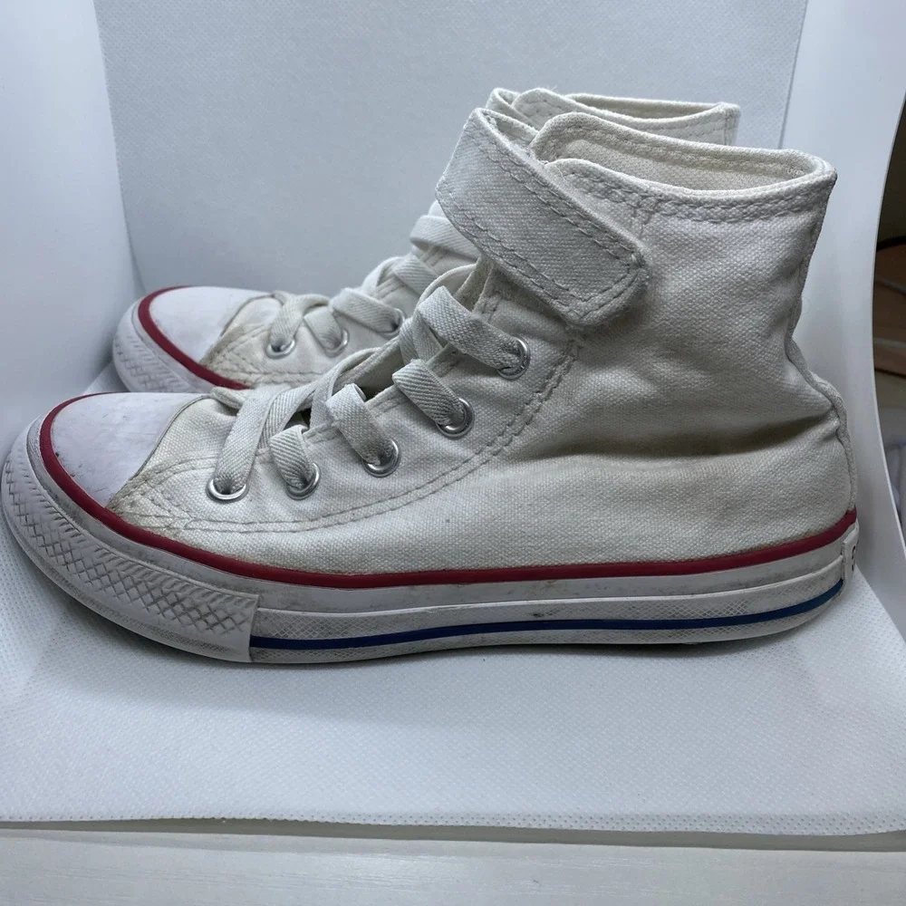 Converse Chuck Taylor All Star White High Top Platform Sneakers Youth Size 13